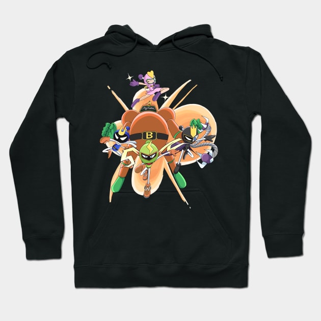 The Five Dastardly Bombers! [V2] Hoodie by MORI.ENA